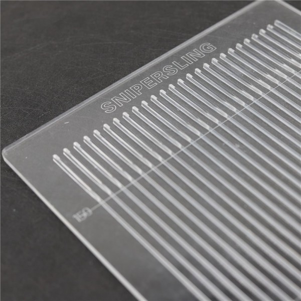 Acrylic Rubber Strings Cutting Template For Wrap And Tuck Shooters